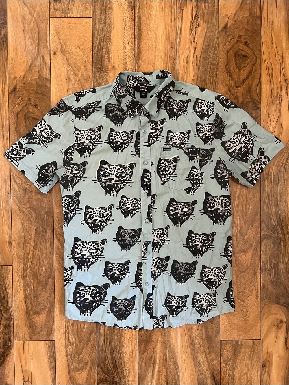 Volcom Netflix Outer Banks Cheetah Button-Up Shirt